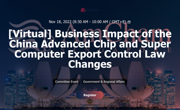 Business Impact of the China Advanced Chip and Super Computer Export Control Law Changes