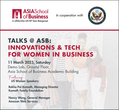 Talks @ ASB: Innovations & Tech for Women In Business (11 March 2023)