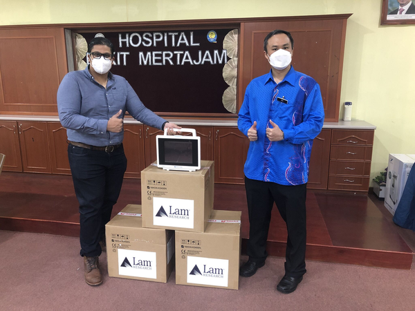 Lam Research International Sdn Bhd donates 3 Bedside Monitors to the Hospital Bukit Mertajam COVID Ward
