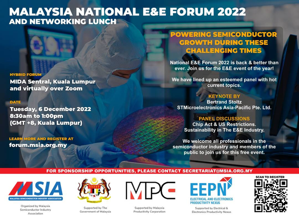 Malaysia National E&E Forum 2022 (6 December 2022 | Hybrid | 8.30am - 1.00pm)